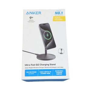 Mm6O Anker MagGo Ultra Fast Qi2 Magsafe Wireless Charging Stand - Black Open Box